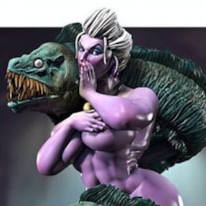 Ursula Pin-up | Fantasy miniature 3D resin printed model Mermaid siren pin-up | by Siryll Art
