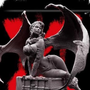 Succubus Königin DrazKira | DnD Weibliche Demoness Monster Girl Pin-up-Miniatur | 32mm/54mm/75mm | von Beast Miniatures