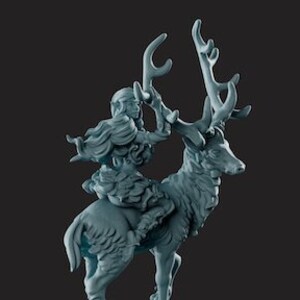 Eirienya | Female Fantasy Miniature Pinup miniature D&D Model 75mm 40mm miniature 3d printed resin female miniature | by Gaia Miniatures