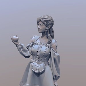 Merchant Girl | Female fantasy miniature Elf D&D | 32mm / 75mm | by 9hell
