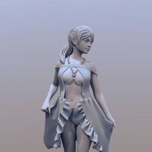 Elven Girl | Female fantasy miniature Elf D&D | 32mm / 75mm | by 9hell