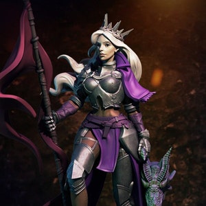 Victoria | Female fantasy miniature 3d resin print model pin up miniature Steampunk | 32mm / 75mm |by Dungeons And Maidens