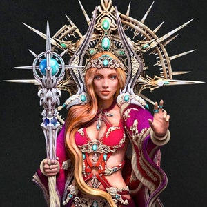 Kleriker Büste | Fantasy Miniatur Pin-up 3D Print Büste Harz gedruckt Erwachsene Fantasy Büste Kleriker Modell | von Printomcer