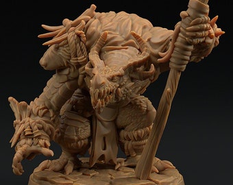 Thorneclaw, Primal Caller | Miniatura de fantasia de Druida Dragonborn, Mago Místico | 32 mm / 75 mm | por The Dragon Trappers Lodge