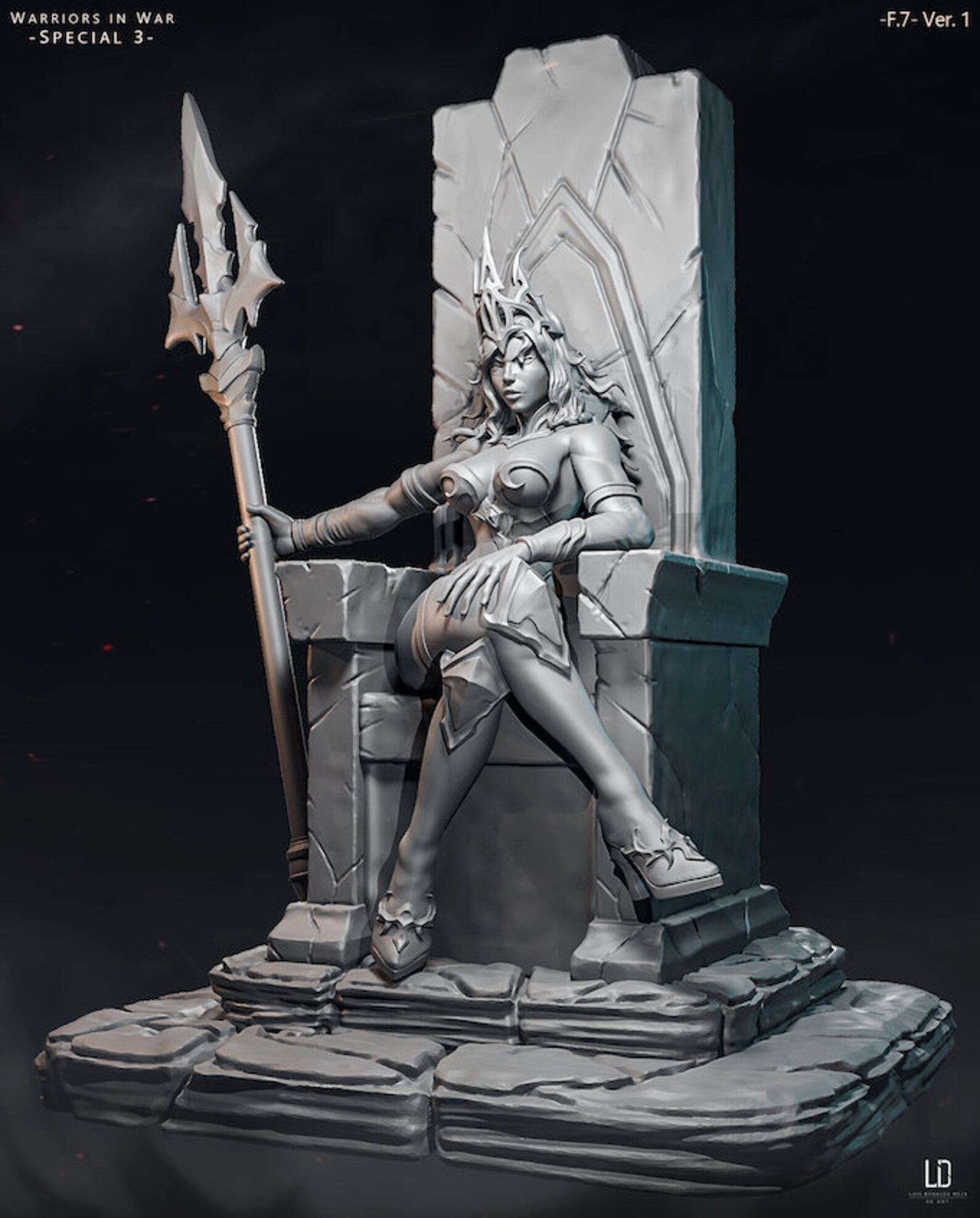 Mini Female Duvessa | Fantasy Miniature Female Pin up Miniature 3d Print | 80mm ...