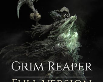 The Grim Reaper | Female Undead Lich Witch Collectible Miniature Statue | 75mm / 140mm | by Nerikson