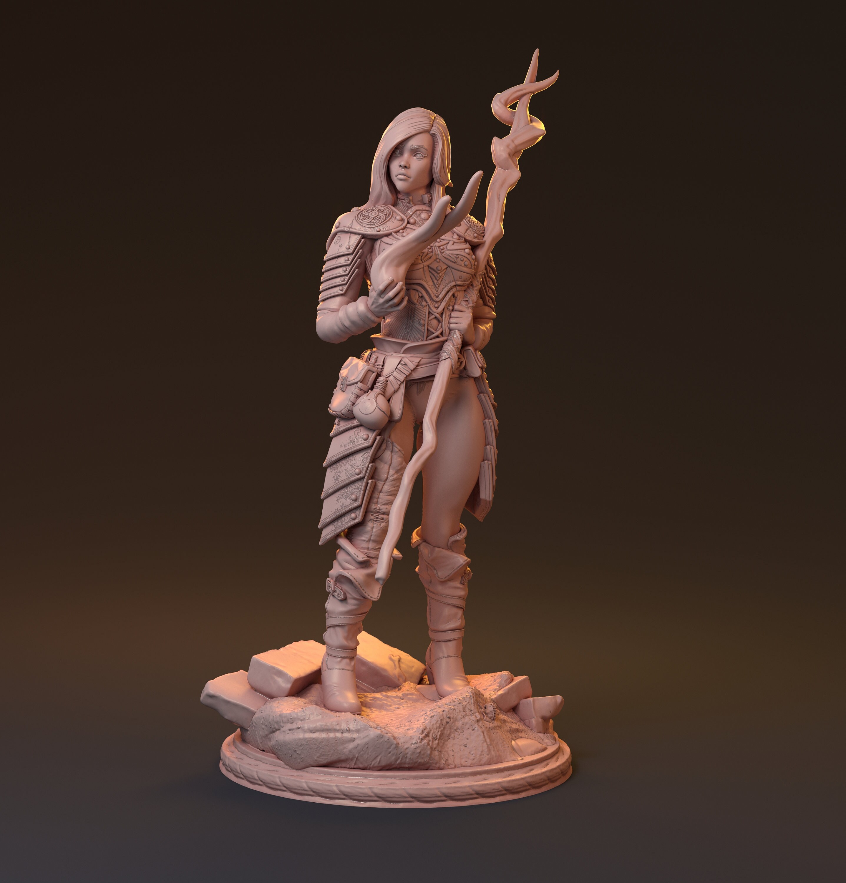 Mini Female Shainor-ta-lay Female Fantasy Miniature Kickstarter Magician Pin up ...