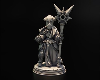 Priest | DnD Human Healer Sorcerer Miniature | 32mm / 75mm | by Hardwitch Games