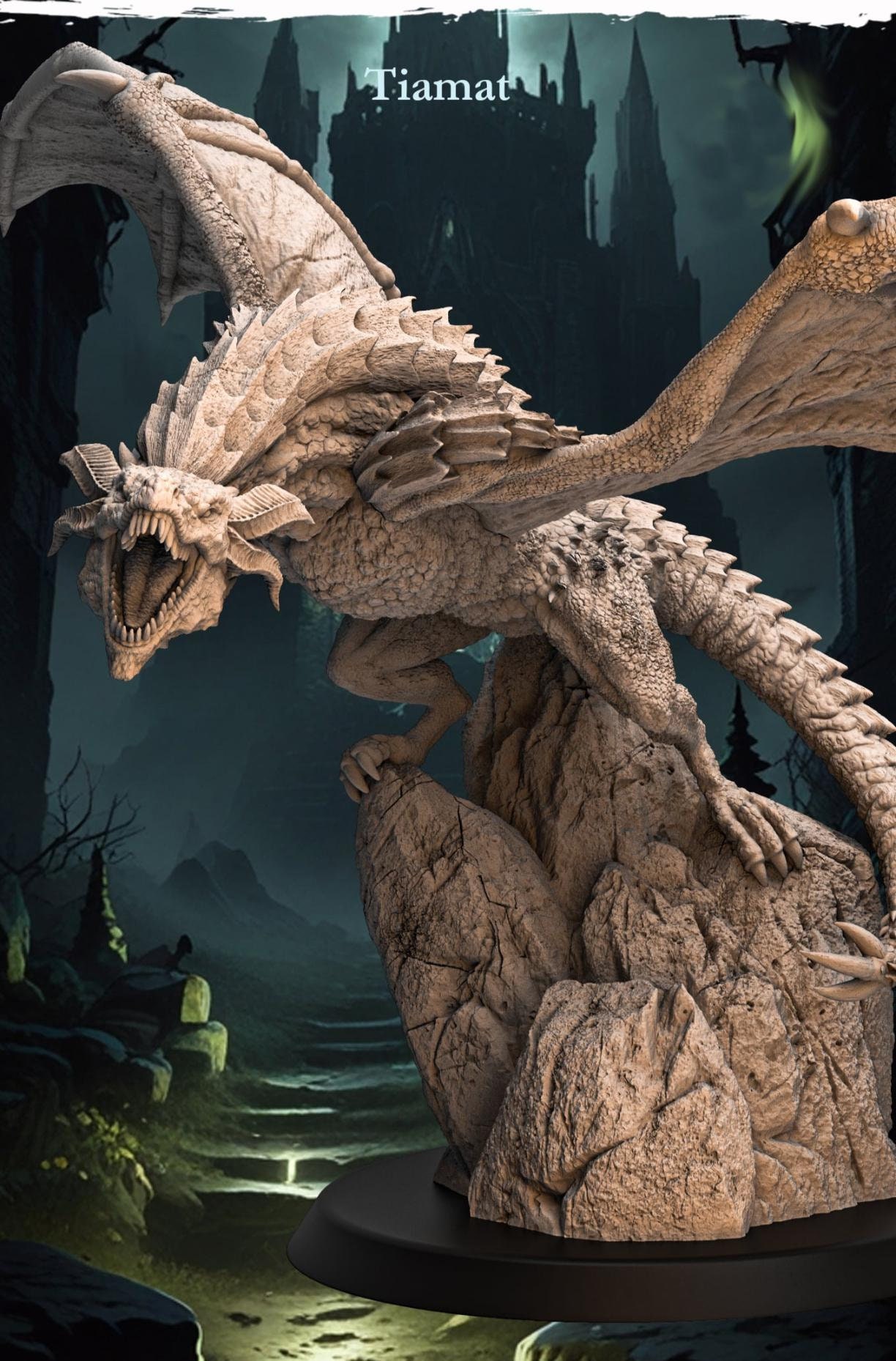 Tiamat | DnD Dragon Monster Enemy Miniature | by RNEstudio