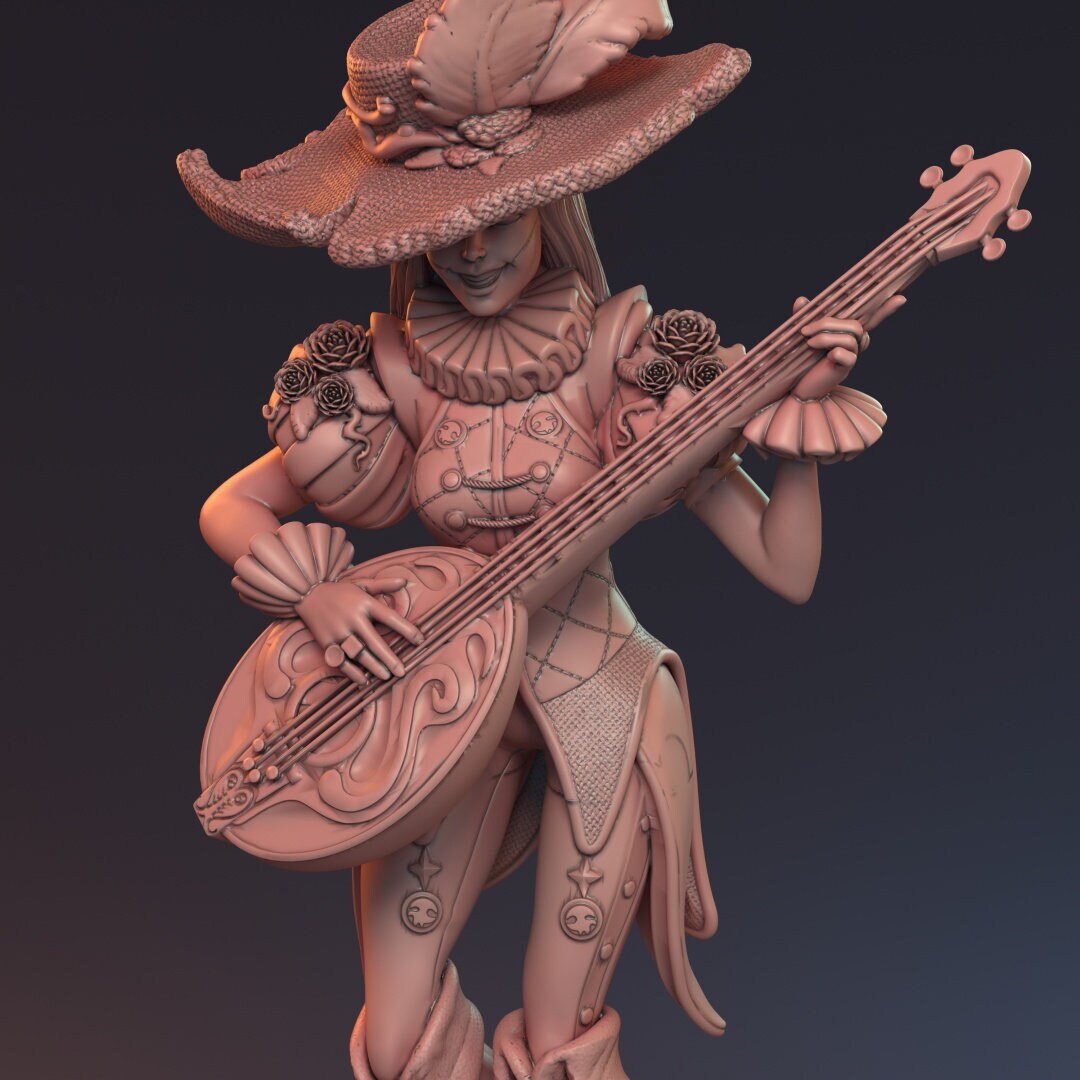 Mini Female Scadelaida | Female Fantasy Miniature 3d Resin Printed Warrior Pin up ...