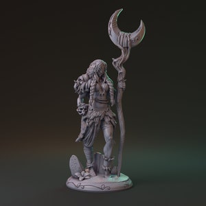 Gratik Milakh / Miniatura de fantasía de guerrero guerrero / Modelo impreso en resina 3D DnD / 32 mm - 75 mm / por HardWitch Games