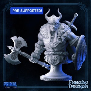 Kreyvos | Fantasy Bust 3D resin printed miniature | by PRIMAL Collectibles