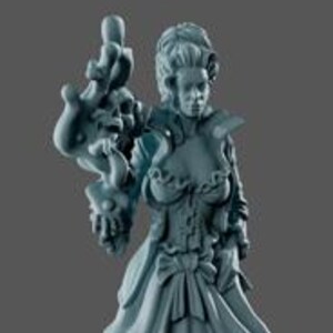 Elisabeth | Female Fantasy Vampire Girl Collectible Resin Pinup Miniature | 40mm / 75mm | by Gaia Miniatures