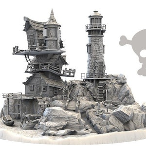 The Pirate Island | Gigantic 3D Resin printed premium diorama | by Realm of Dreams Miniatures