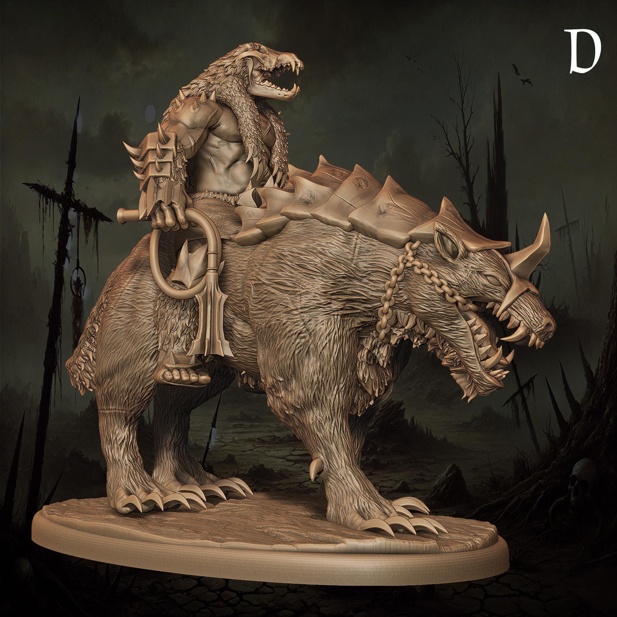 Orc Wolf Riders Set | Dnd Fantasy Tabletop Roleplaying Game Miniatures ...