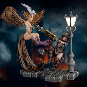 Beatrice van Helsing| Female Fantasy Miniature Pinup miniature Succubus | 40mm / 75mm | by Gaia Miniatures