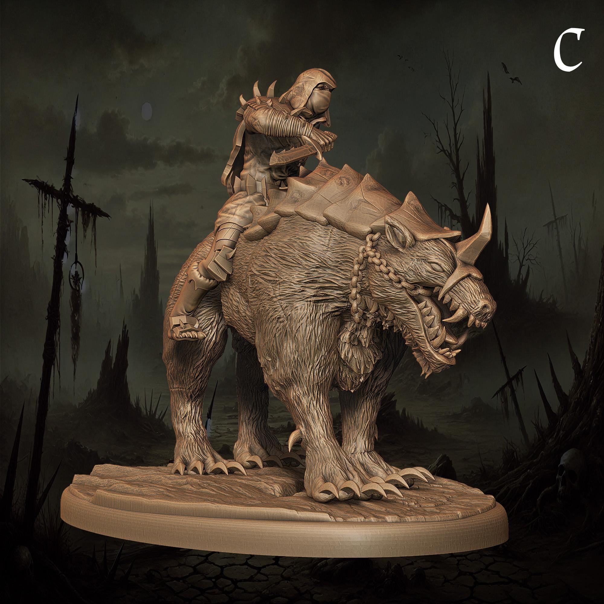 Orc Wolf Riders Set | Dnd Fantasy Tabletop Roleplaying Game Miniatures ...