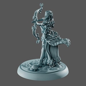 Elysara | Female Fantasy Miniature Pinup miniature D&D Model 75mm 40mm miniature 3d printed resin female miniature | by Gaia Miniatures
