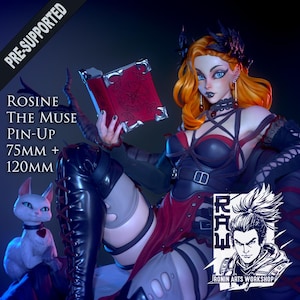 Rosine | Weiblicher Fantasy Dämon Succubus Monster Girl Sammlerstück Pin-up Miniatur | 75mm | von Ronin Arts Workshop