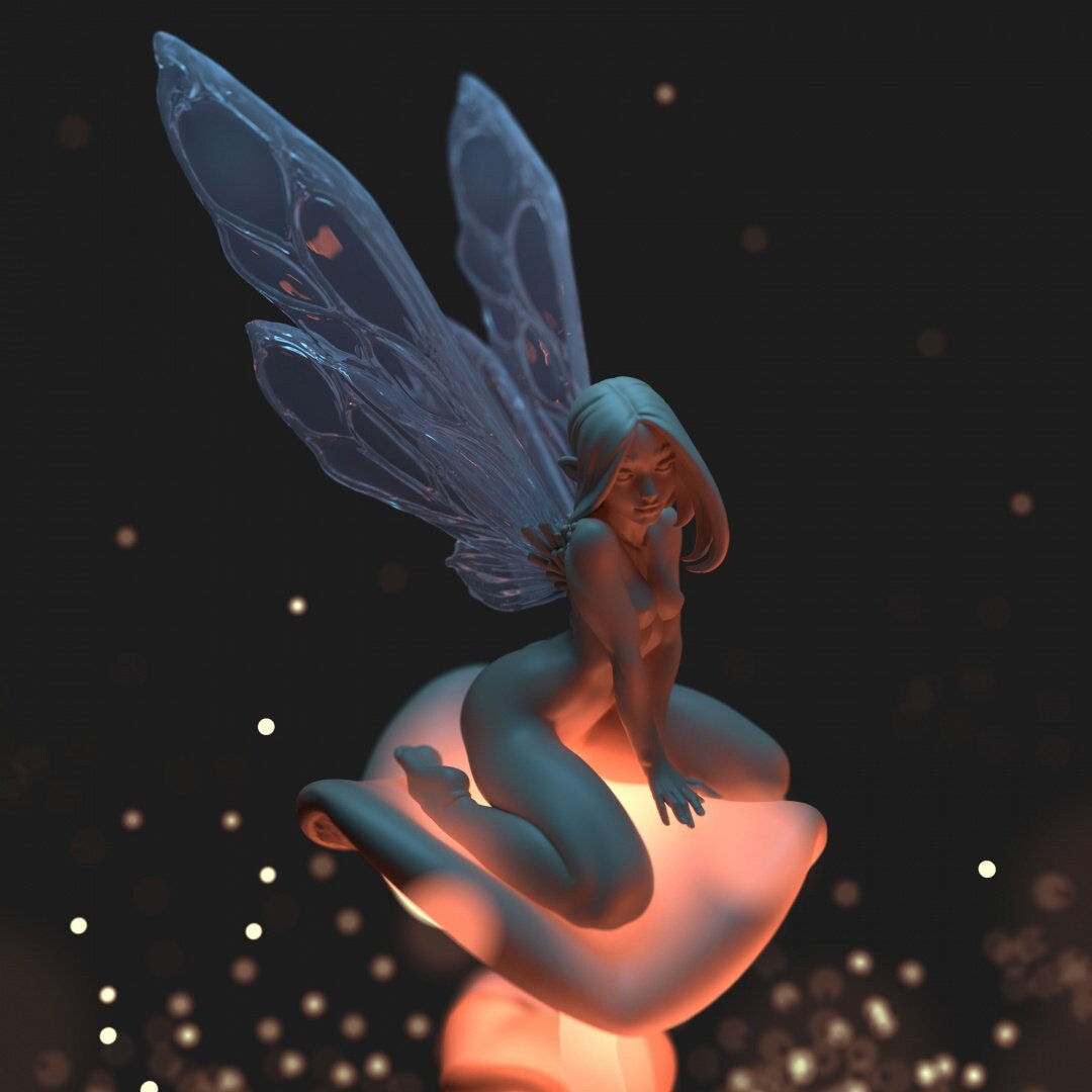 Aine, the Noon Fae | Female fantasy miniature pin up miniature Fairy Fae 3d resin print model | 75mm| by Blackthorn Miniatures