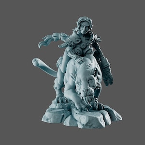 Elaraith | Female Fantasy Miniature Pinup miniature D&D Model 75mm 40mm miniature 3d printed resin female miniature | by Gaia Miniatures