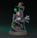 Yaleena Raueswasser | Female fantasy miniature pin up miniature Witch Sorceress 3d resin print model | 32mm / 75mm| by 42Studio product logo