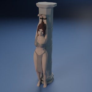 Ella | Weibliche Fantasy Miniature Prisoner girl Pin Up Miniature | 32mm / 75mm / 150mm | von FunserviceSTL