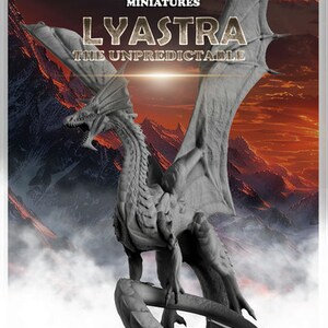Lyastra the Unpredictable | DnD 5e dragon miniature | by One Dragon Coin Miniatures