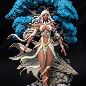 Gaia, Human Form| Fantasy miniature Elemental Sorceress Witch Pin up miniature 3d resin printed model | 40mm / 75mm | by Amra 3d Art