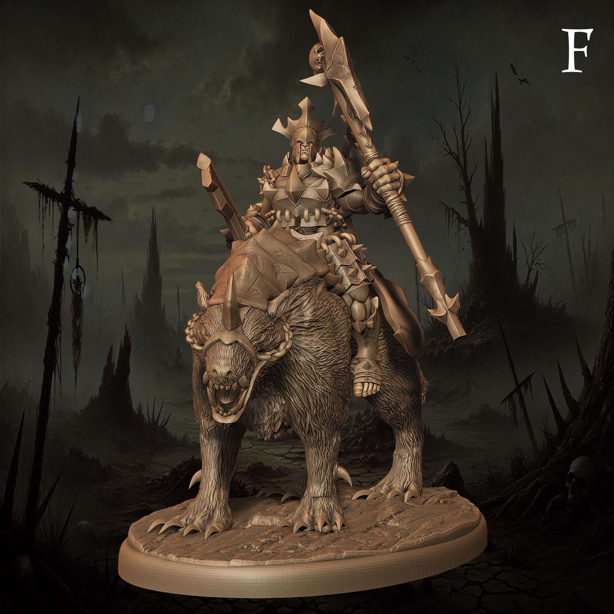 Orc Wolf Riders Set | Dnd Fantasy Tabletop Roleplaying Game Miniatures ...