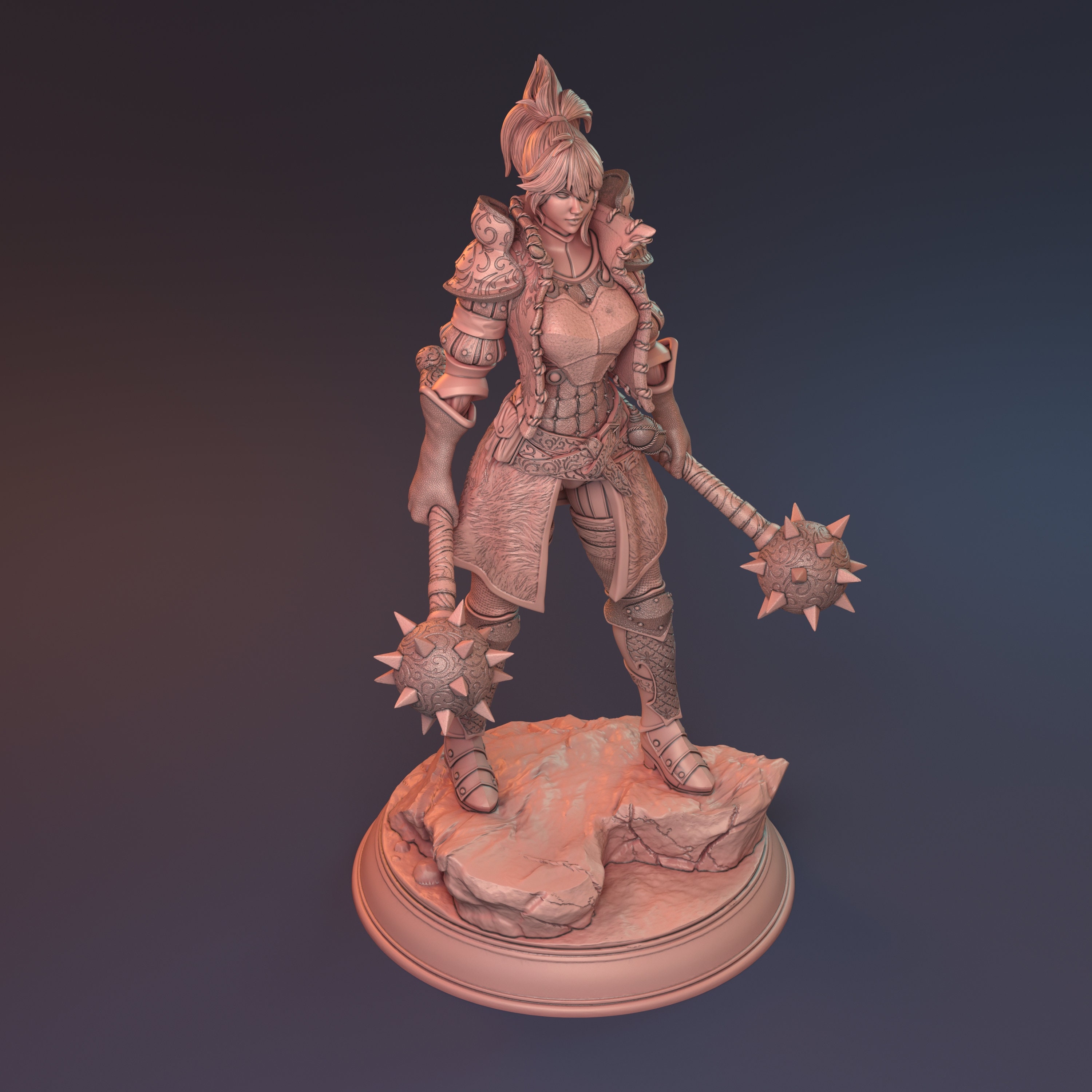 Mini Female Sarami | Female Fantasy Miniature 3d Resin Printed Warrior Pin up ...