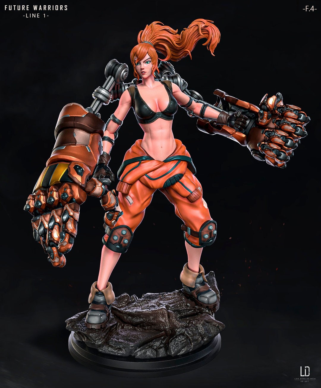 Mini Female Chassis | Sci-fi Miniature Female Pinup Miniature 3d Resin Print | 80mm ...