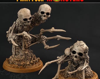 Skeletal Horrors | DnD Undead Land of Bones Skeleton Monster Miniature set | 32mm / 75mm | by PrintYourMonsters
