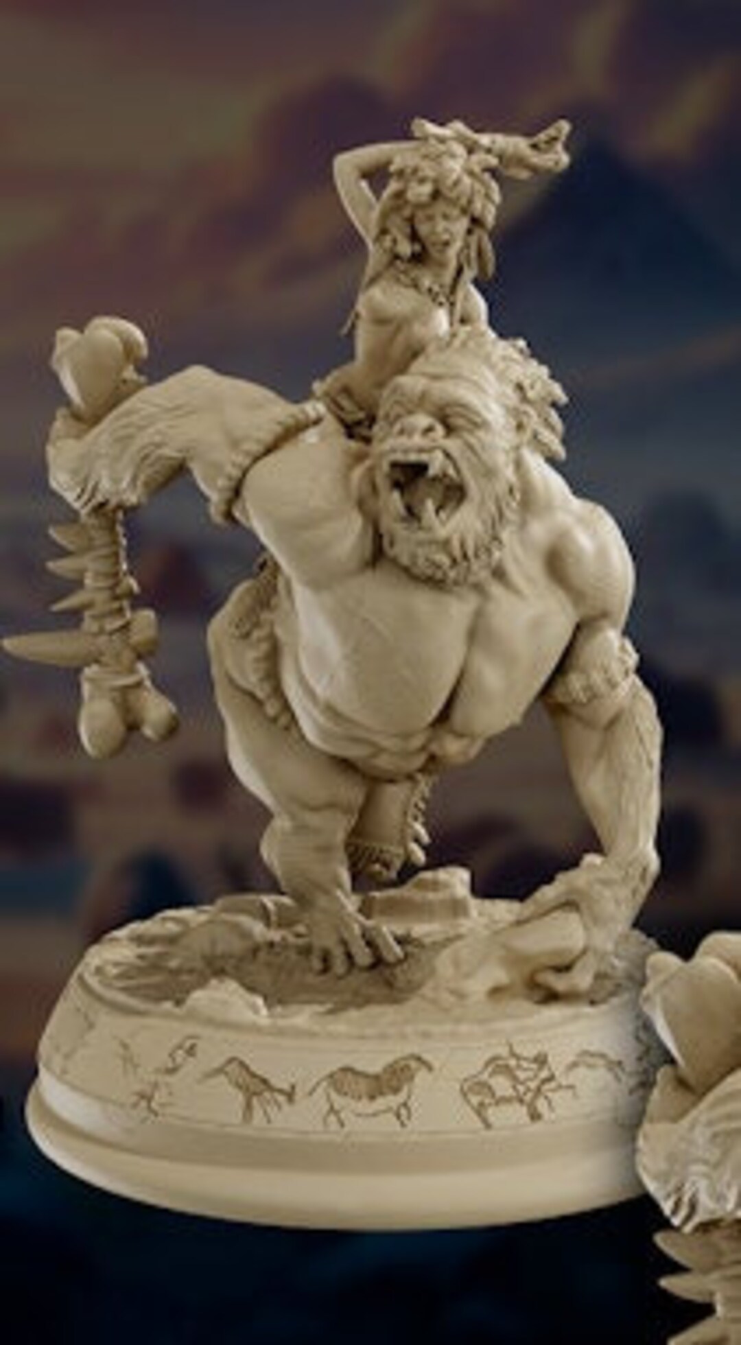 Amara the Colossus Hunter | Female Fantasy Miniature Primitive Pin up ...