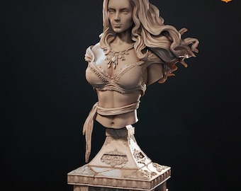 Paivi el Busto Rojo / Estatua de resina en miniatura coleccionable / de Solgood Forge