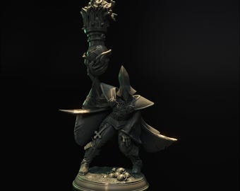 Bomb Witch 2 | DnD Female Human Wizard Miniature | 32mm / 75mm | by Hardwitch Games