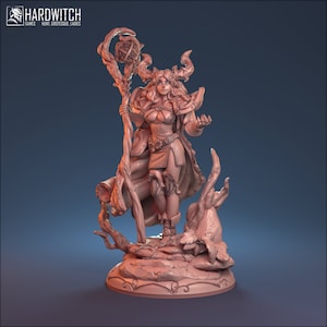 Saphira | DnD Female Tiefling Demon Sorceress Witch | 32mm / 75mm | by Hardwitch Games