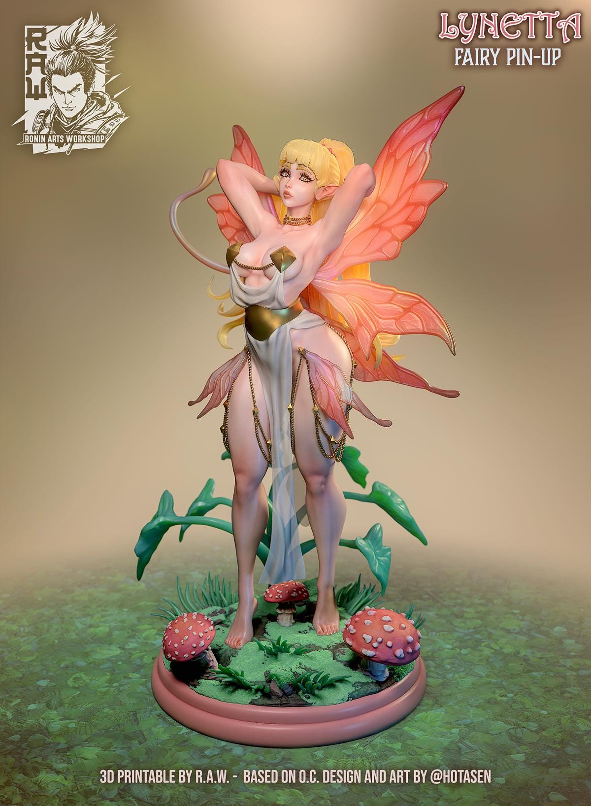 Lynetta | Female Fantasy Fairy Pixie Pin-up Miniature | 75mm | by ...