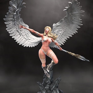 Sumoar | Fantasy miniature aasimar valkyrie angel female pin up miniature 3d print  | 80mm / 250mm | by LD3Dart