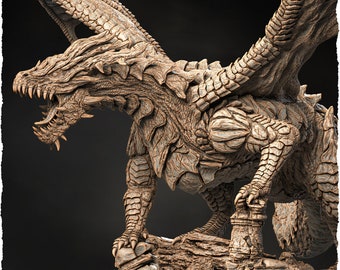Great European Dragon | Large scale Monster miniature Dragon Miniature 100mm fantasy model 3d printed resin dragon model | by EvoxArts