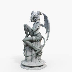 Zarina | Female fantasy Demoness pin up miniature | 32mm / 75mm | by Female Miniatures