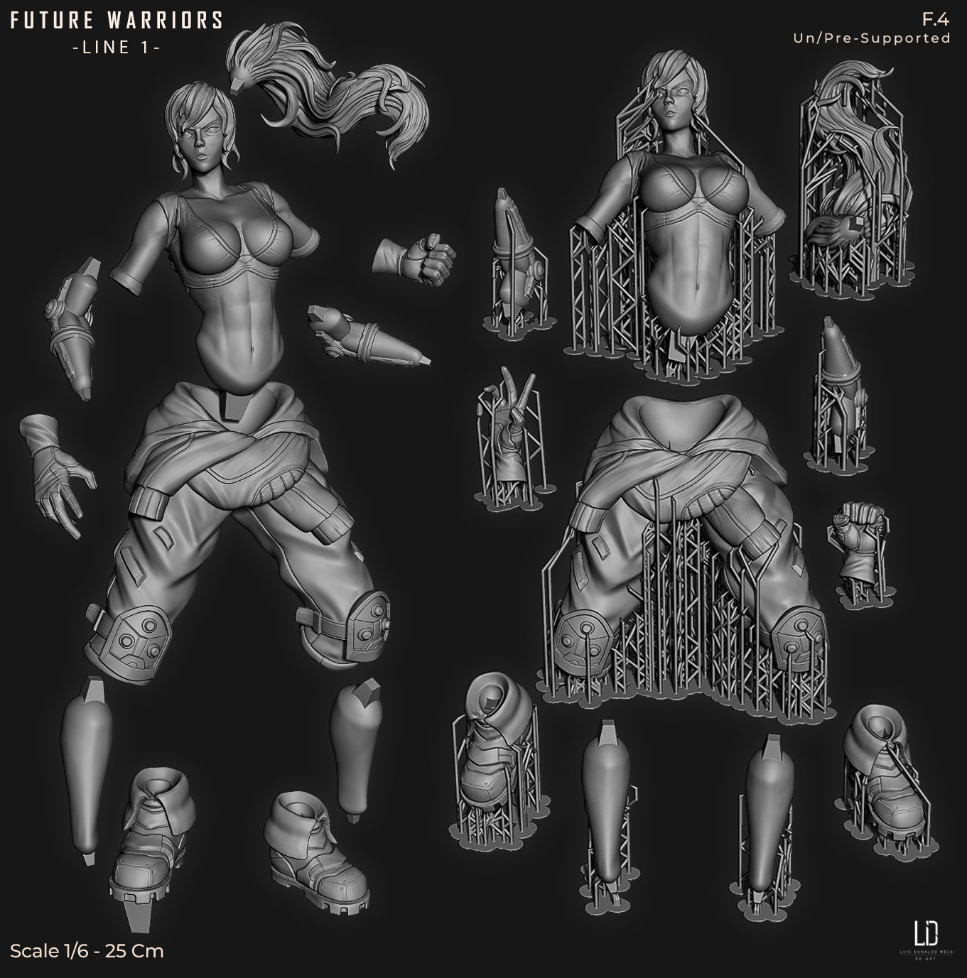 Mini Female Chassis | Sci-fi Miniature Female Pinup Miniature 3d Resin Print | 80mm ...
