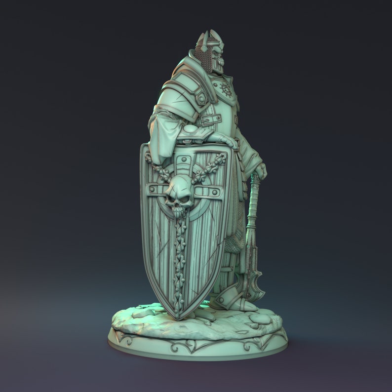Ahvor Licht Fantasy Miniature Model Knight Warrior Paladin Dnd 3d Resin