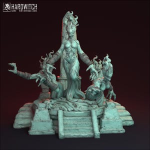 Norn Diorama | DnD Female Ghost Monster Girl Miniature | 32mm / 75mm | by Hardwitch Games