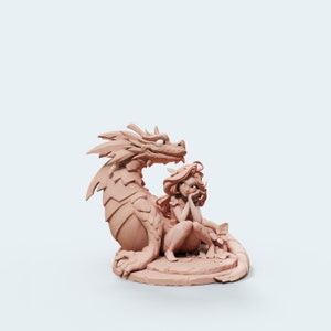 Iriel | Weiblicher Fantasy-Miniatur Drachenbändiger Pin-Up Miniatur | 32mm / 75mm | von Weibliche Miniaturen