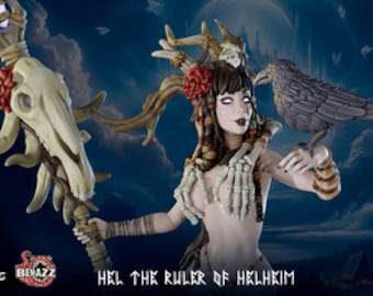 Hel | DnD Female Norse Goddess Sorcerer Pin up miniature | 40mm / 75mm | by Gaia Miniatures