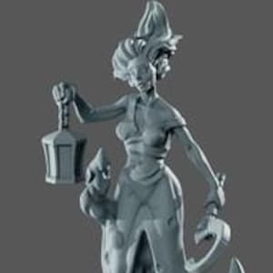 Amata | Female Fantasy Ghost Girl Collectible Resin Pinup Miniature | 40mm / 75mm | by Gaia Miniatures