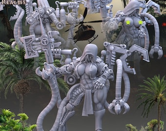 Ingeniera Cyborg / Ingenieras Cyborg Espaciales Miniaturas pin up / 35 mm / 75 mm / por Across the Realms