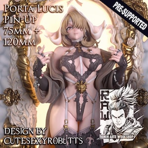 Porta Lucis | Female Nun Priestess Collectible Pin-up Miniature | 75mm | by Ronin Arts Workshop