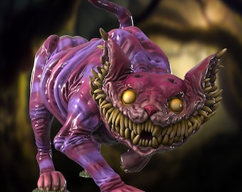 Cheshire Cat | Fantasy miniature 3D resin printed model Monster Fairytale | by Siryll Art